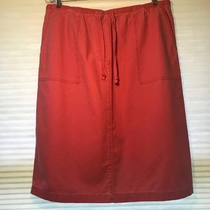 L.L. BEAN  Poplin Skirt
